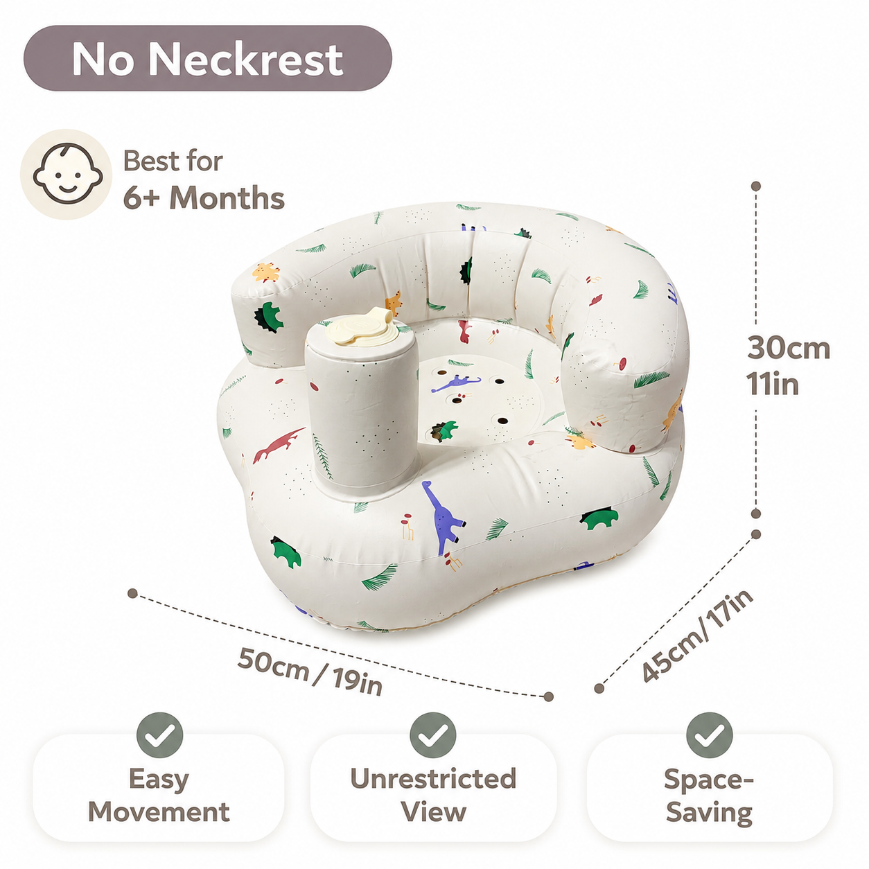 Inflatable Baby Seat with Built-in Pump（No Headrest）